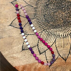 Handmade Anthropologie Style Colorful Beaded Necklace